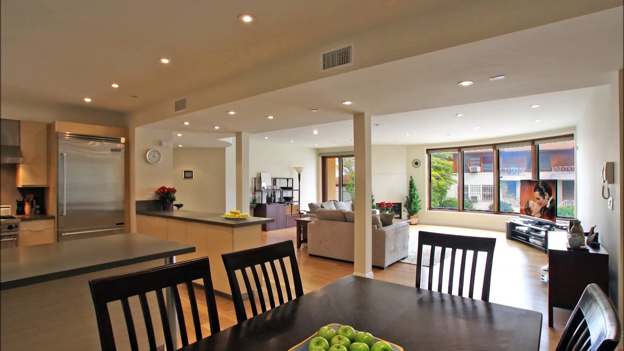 Living Room And Open Kitchen