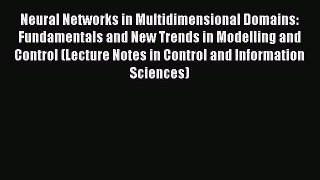 [PDF] Neural Networks in Multidimensional Domains: Fundamentals and New Trends in Modelling