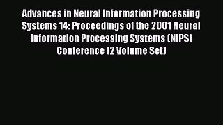 [PDF] Advances in Neural Information Processing Systems 14: Proceedings of the 2001 Neural