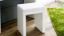White High Gloss Dressing Table Stool