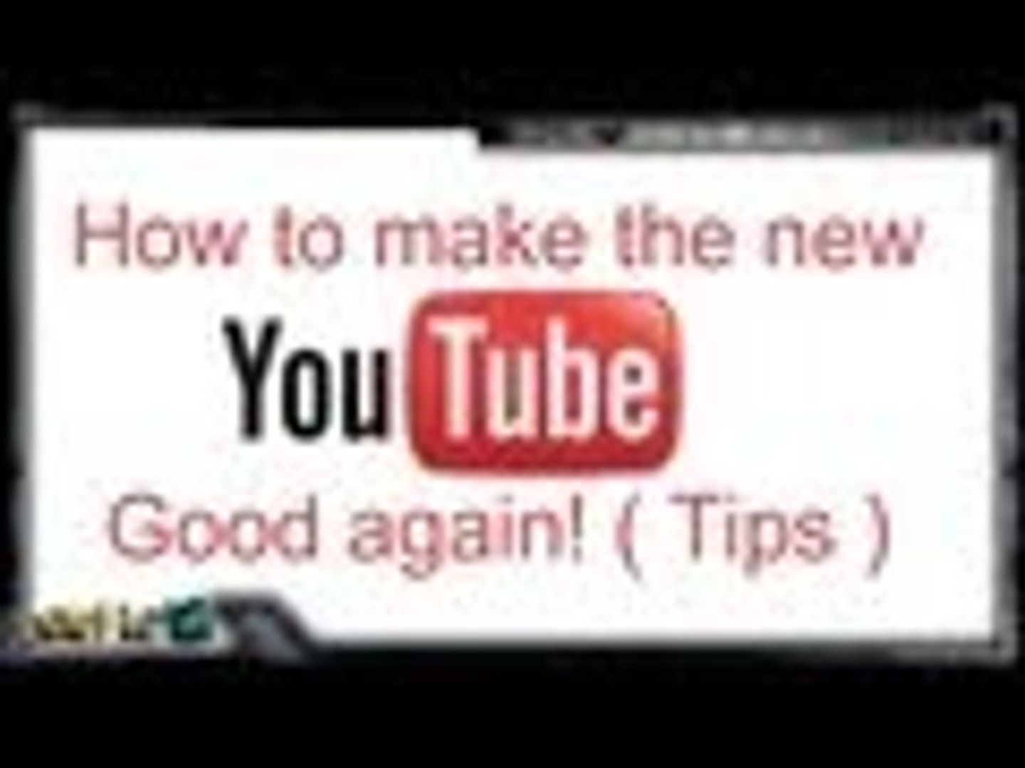 ⁣How to make the new youtube good again