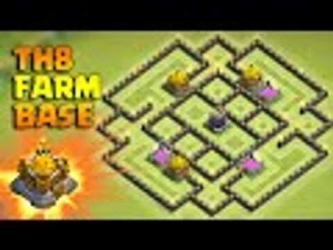 Clash Of Clans - NEW UPDATE - TH8 FARMING BASE 2016 - TH8 TROPHY BASE 2016 - ANTI GIANT HEALER HOG