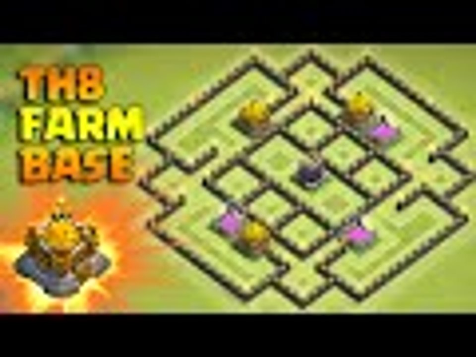 Clash Of Clans - NEW UPDATE - TH8 FARMING BASE 2016 - TH8 TROPHY BASE 2016 - ANTI GIANT HEALER HOG