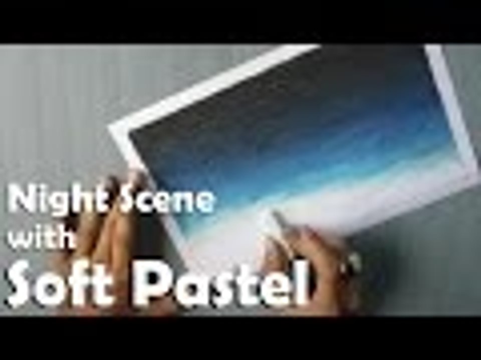 Beginners Drawing | How to Draw a night sky with Soft Pastel