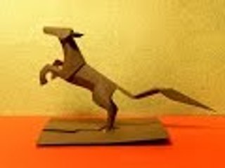 How to make paper horse (kirigami).