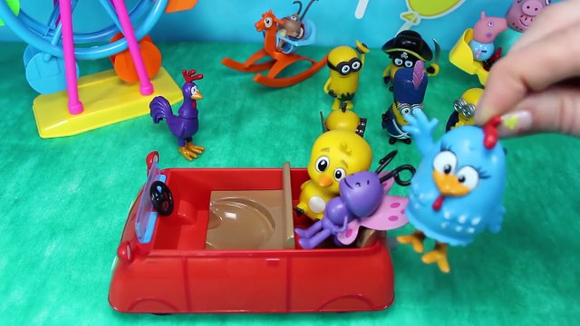 Peppa Pig Familia Carro Novo Parque Diversoes Roda Gigante Galinha Pintadinha Minions Bonecos Kinder