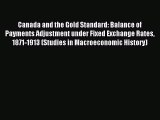 [PDF] Canada and the Gold Standard: Balance of Payments Adjustment under Fixed Exchange Rates