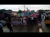 Miners Association in Lagos protesting the stop order of governor Akinwunmi Ambode