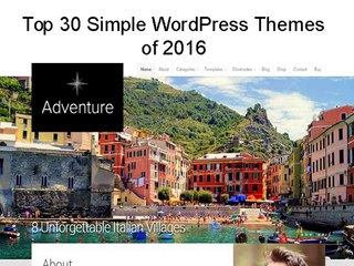 Top 30 Simple WordPress Themes of 2016