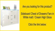 Sideboard Chest Of Drawers Flow In White Matt White High Gloss