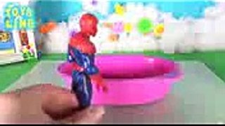 Spiderman vs Venom Toys Slime Bath fun video TOYS LINE