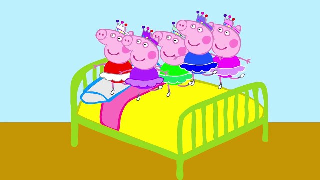 Five little Om Noms jumping on bed Cut the Rope Peppa Pig Doctor new episode Parody