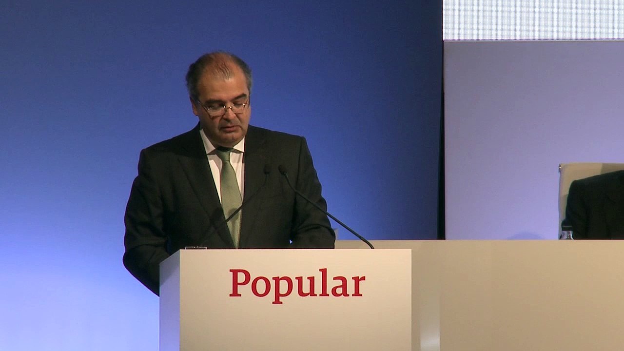 Ángel Ron en la Junta General de Accionistas 2016 de Popular