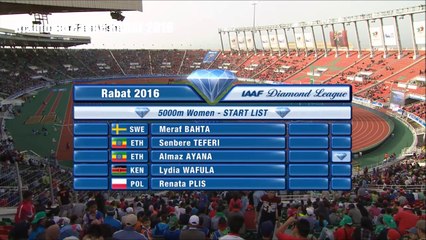 5000m F, DL Rabat, 22 mai 2016 - Ayana chasse le RM