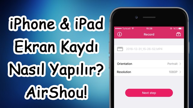 iPhone Ekran Videosu Kaydetme Nasıl Yapılır? [Jailbreaksiz] iOS 9 - 9.1 - 9.2 - 9.2.1