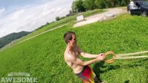 Bridge Stunts with Gymnastics Rings! ¦ People are Awesome