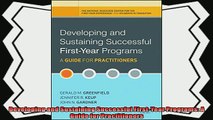 read here  Developing and Sustaining Successful FirstYear Programs A Guide for Practitioners