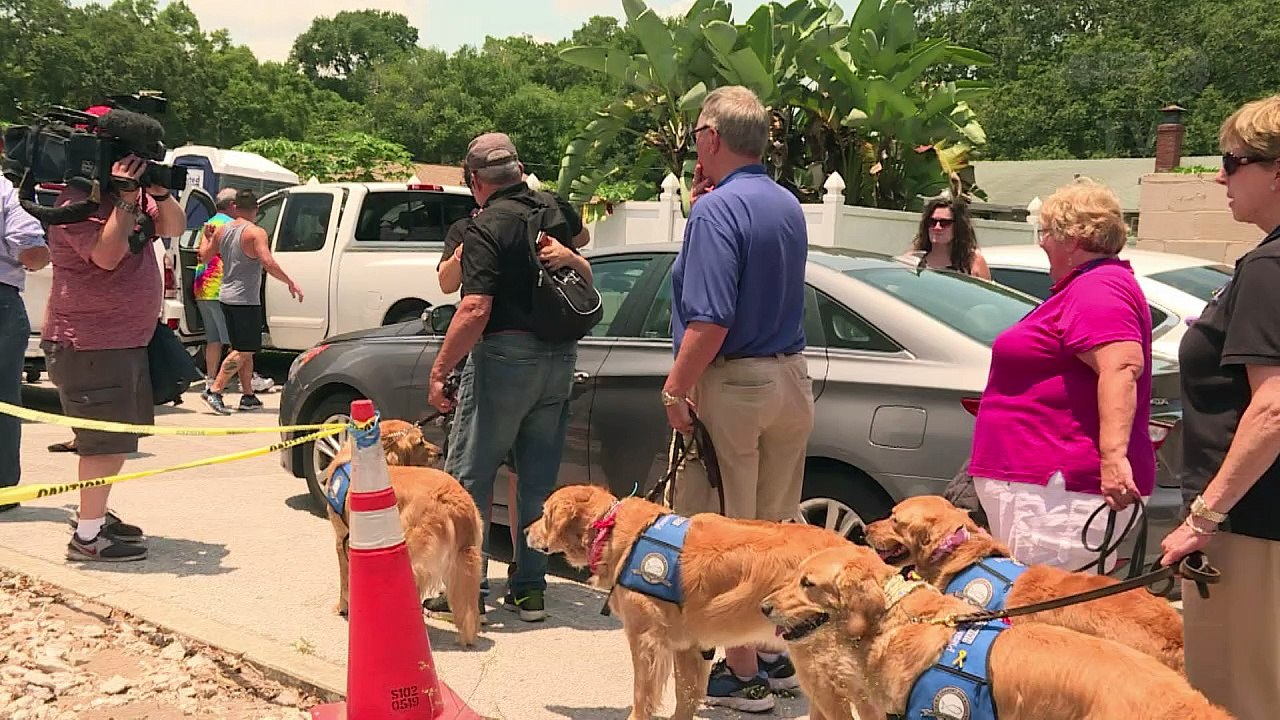 Hunde spenden Orlando-Angehörigen Trost
