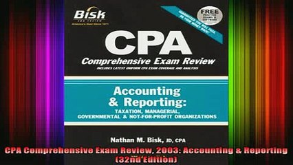 READ book  CPA Comprehensive Exam Review 2003 Accounting  Reporting 32nd Edition Full EBook