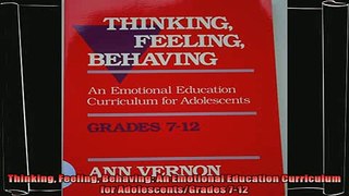favorite   Thinking Feeling Behaving An Emotional Education Curriculum for AdolescentsGrades 712