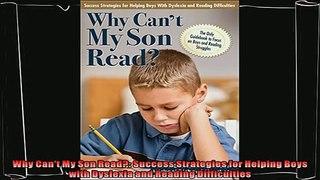 best book  Why Cant My Son Read Success Strategies for Helping Boys with Dyslexia and Reading