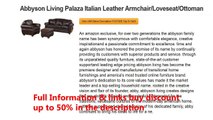 Abbyson Living Palaza Italian Leather Armchair/Loveseat/Ottoman
