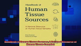 Free PDF Downlaod  Handbook of Human Tissue Sources A National Resource of Human Tissue Samples  BOOK ONLINE