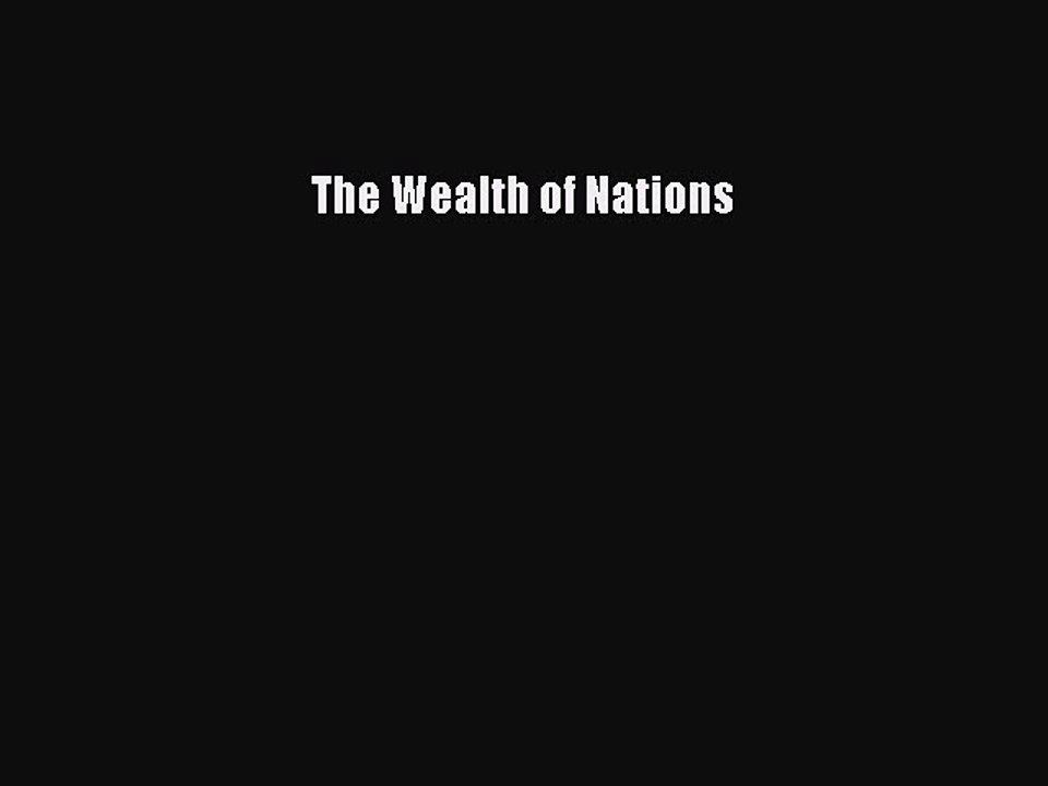 Read The Wealth of Nations Ebook Free