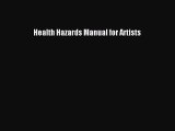 Download Health Hazards Manual for Artists PDF Free