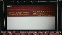 read now  How College Affects Students Findings and Insights from Twenty Years of Research Jossey