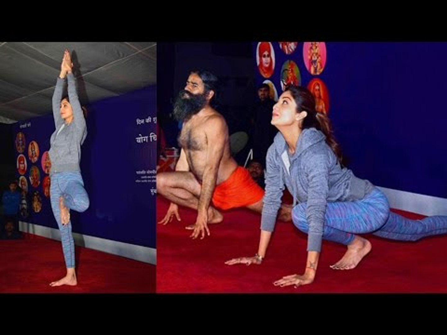 Shilpa Shetty's Hot Yoga Aasans with Ramdev Baba | Exclusive Pics - video  Dailymotion