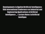 [PDF] Developments in Applied Artificial Intelligence: 16th International Conference on Industrial