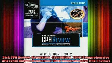 READ book  Bisk CPA Review Regulation 41st Edition 2012 Comprehensive CPA Exam Review Regulation Full Free
