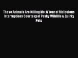 PDF These Animals Are Killing Me: A Year of Ridiculous Interruptions Courtesy of Pesky Wildlife