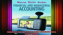 READ book  Financial  Managerial Accounting Available Titles CengageNOW Full EBook