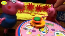 Peppa pig toys Daddy Pig PREGNANT ?? Poops in toilet Playset Play doh kitchen Chef doctor