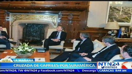 "Venimos a pedir que no nos dejen solos", afirmó Capriles en Paraguay