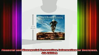 READ book  Financial and Managerial Accounting Information for Decisions 4th Edition Full EBook