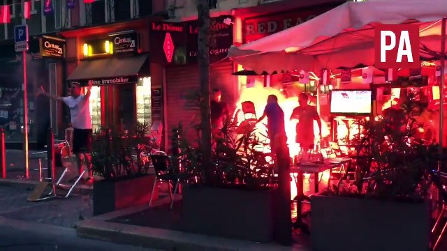 Marseille riots. English hooligans in action 10-06-2016. #euro2016