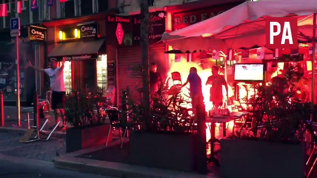 Marseille riots. English hooligans in action 10-06-2016. #euro2016