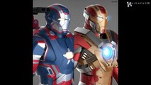 Iron Man 3 Suits - Mark 17 Heartbreaker Armor & Patriot Armor 3D Model From CreativeCrash.com