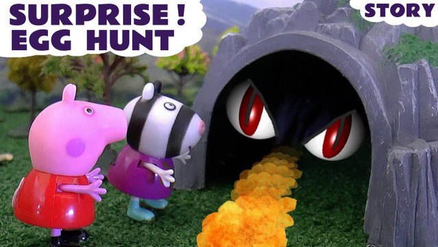 SURPRISE EGG HUNT! - Peppa Pig, George and their friends go on an Egg Hunt organised by Mummy Pig, with help from Thomas the Tank Engine, Featuring a Dragon, Disney Frozen, Sofia the First, Palace Pets, Inside Out and many more fun family toys
