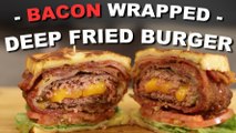 Bacon Wrapped Deep Fried Burger Recipe  |  HellthyJunkFood