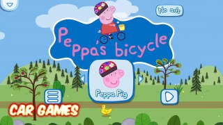 peppa pig by bike | cartoons for kids | baby games | videos for children