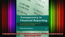 READ book  Transparency in Financial Reporting A concise comparison of IFRS and US GAAP Full Free