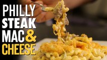 Philly Cheesesteak Mac & Cheese Recipe  |  HellthyJunkFood