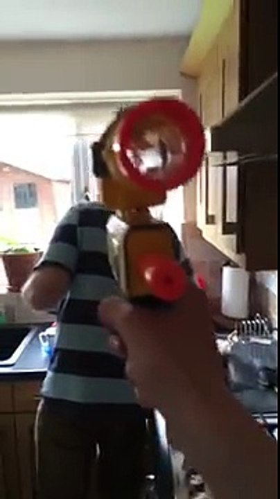 Shot my dad every day with a nerf gun...