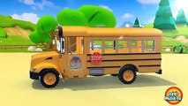 Wheels On The Bus Go Round And Round | Bus Cartoon for Kids | Nursery Rhymes for Children