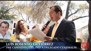 Registro de Luis Rosendo como precandidato a delegado de Cuajimalapa 27 Enero 2012