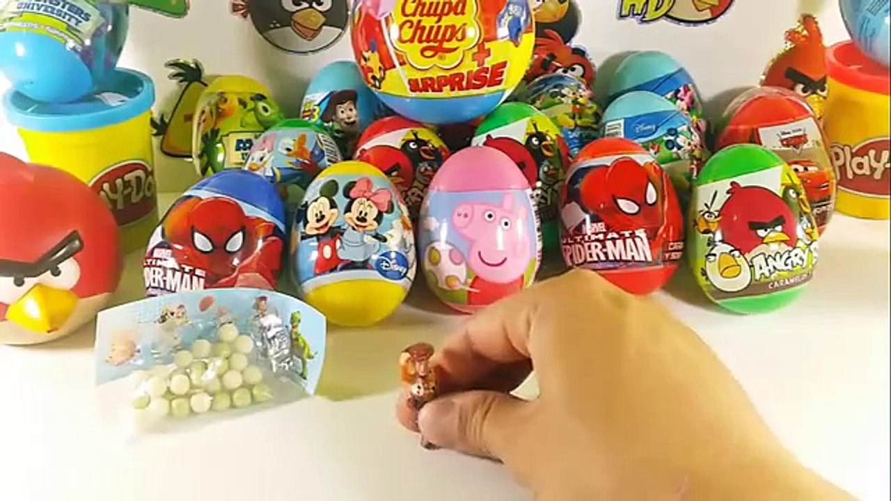 Kinder  Surprise Eggs Peppa pig Disney Cars play doh dora Mickey Mouse 2014